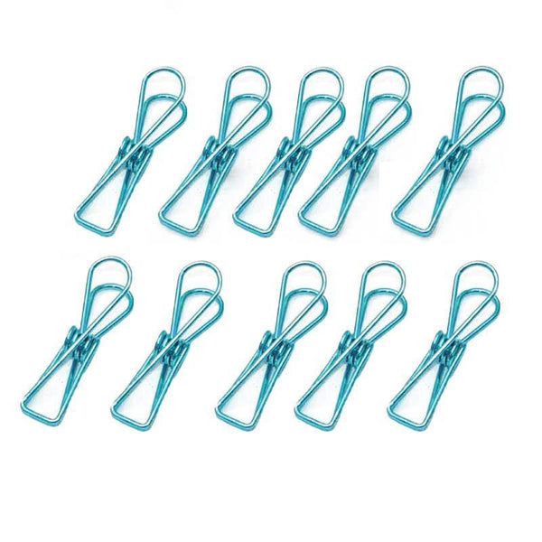 10X Spring Metal Wire Hollow Out Clips 33Mm Mini Binder Paper Clip Green Paperclips