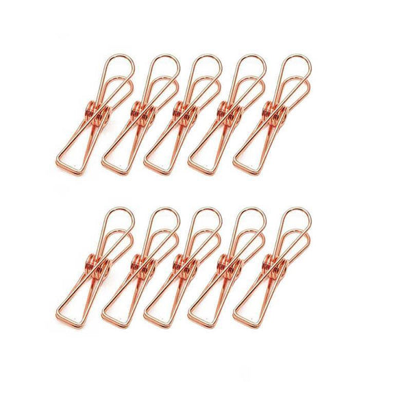 10X Spring Metal Wire Hollow Out Clips 33Mm Mini Binder Paper Clip Green Paperclips