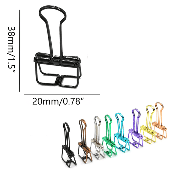 Solid Color Hollow Out Swallowtail Metal Binder Bookmark Clips Office Supplies School Supplies
