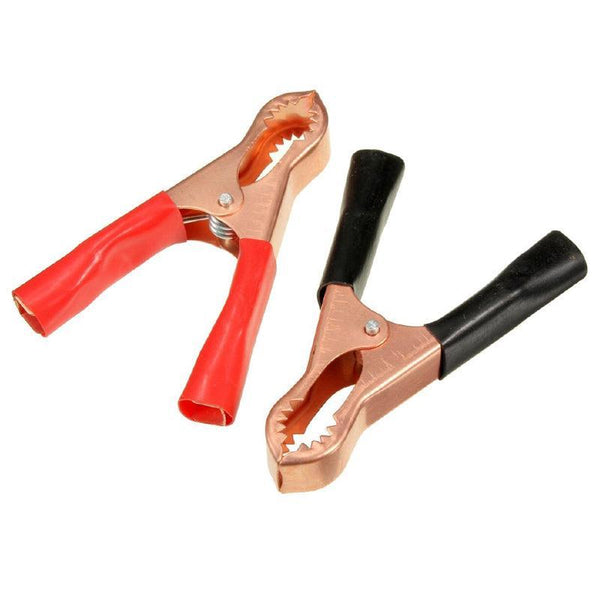 Car Battery Tongs Cable Alligator Electrical Measured Clip Clamp Tool 4Pcs (2Black+2Red) Other Shop Equipment