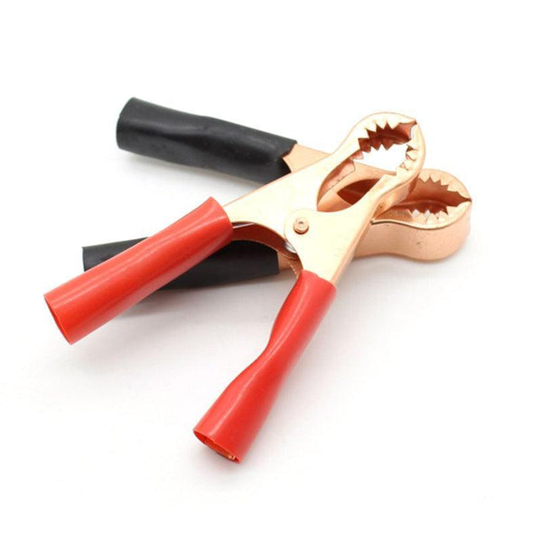 Car Battery Tongs Cable Alligator Electrical Measured Clip Clamp Tool 4Pcs (2Black+2Red) Other Shop Equipment