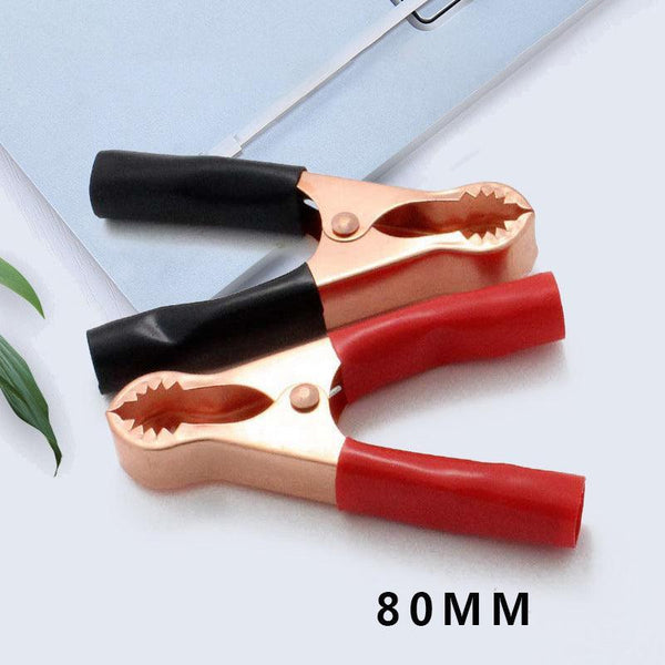 Car Battery Tongs Cable Alligator Electrical Measured Clip Clamp Tool 4Pcs (2Black+2Red) Other Shop Equipment