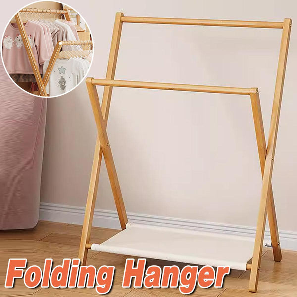 Folding Clothes Hanger Indoor Floor Bedroom Garment Rack Simple Hanging Stand Clothes Hangers
