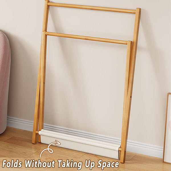 Folding Clothes Hanger Indoor Floor Bedroom Garment Rack Simple Hanging Stand Clothes Hangers