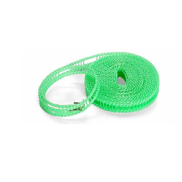 5M Travel Clothes Line Washing Rope Non Slip Airer Laundry Clothesline Green Clothes Airers