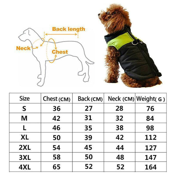 L Size Large Dog Jacket Padded Waterproof Pet Clothes Warm Windbreaker Vest Coat Winter Pink Dog Clothing & Shoes