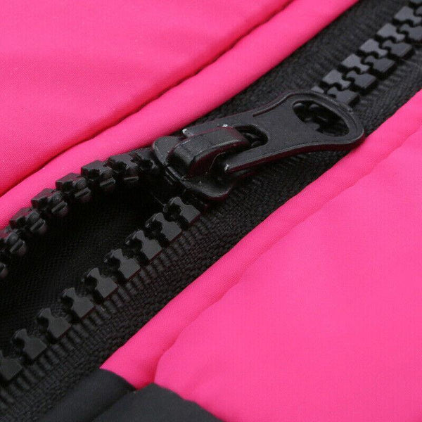 L Size Large Dog Jacket Padded Waterproof Pet Clothes Warm Windbreaker Vest Coat Winter Pink Dog Clothing & Shoes