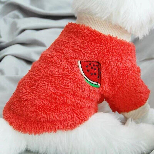 Xs Puppy Pet Dog Fleece Warm Jumper Sweater Coat Small Yorkie Chihuahua Cat Clothes Red Dog Clothing & Shoes