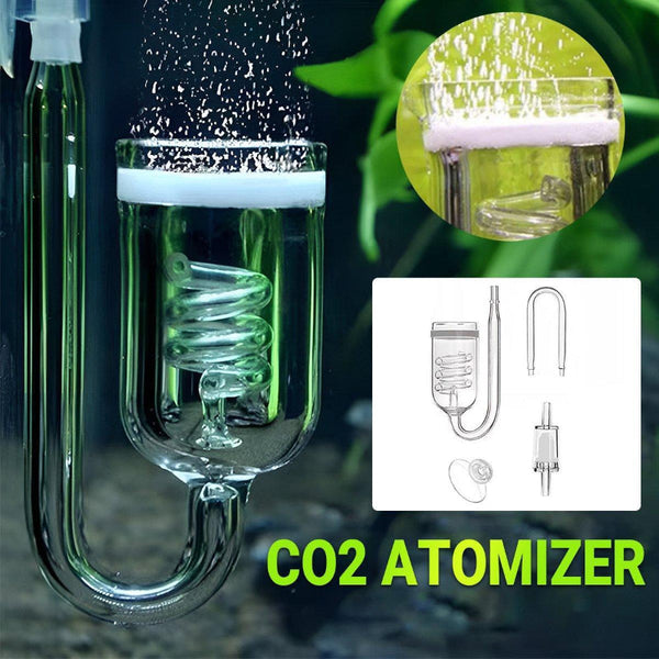 Aquarium Diffuser Glass Spiral Atomizer Co2 Reactor For Planted Tanks Air Pumps