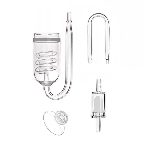 Aquarium Diffuser Glass Spiral Atomizer Co2 Reactor For Planted Tanks Air Pumps