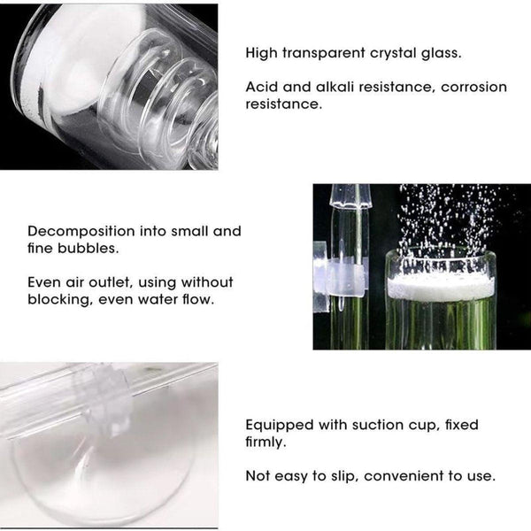 Aquarium Diffuser Glass Spiral Atomizer Co2 Reactor For Planted Tanks Air Pumps