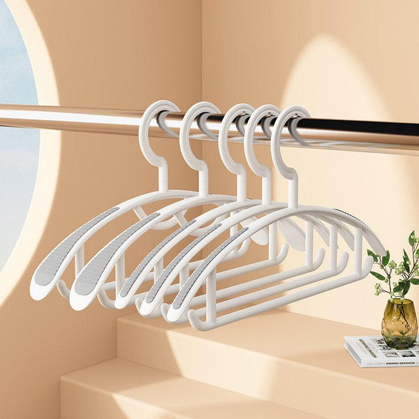 10Pcs Plastic Half Round Non Slip Hangers Marking Drying Racks Home Use Wide Clothes Hangers