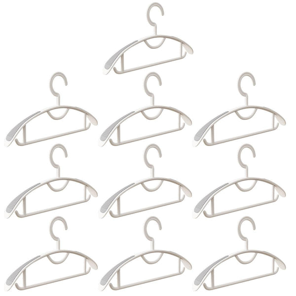 10Pcs Plastic Half Round Non Slip Hangers Marking Drying Racks Home Use Wide Clothes Hangers