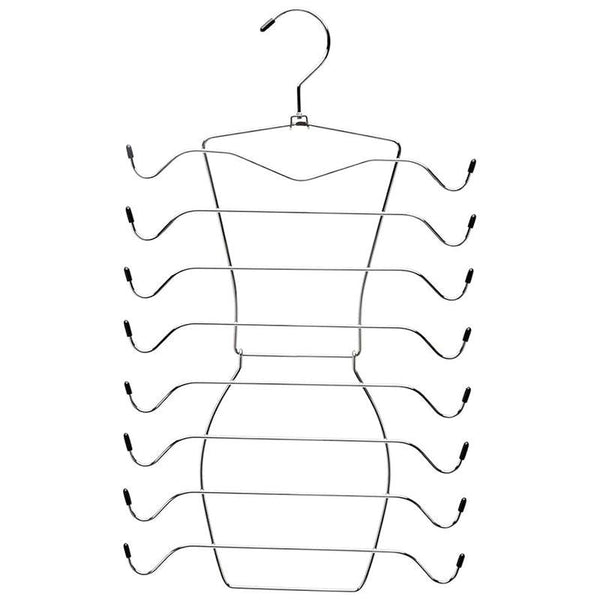 2Pcs 8 Tier Metal Clothes Hanger Underwear Storage Organizer Stainless Steel Clothes Hangers
