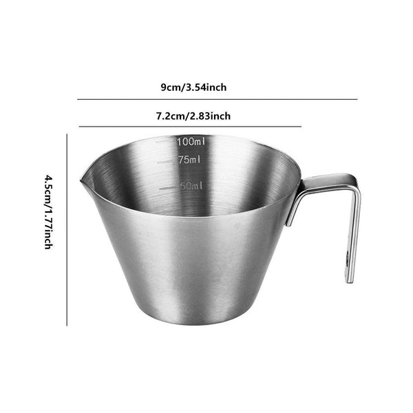 100Ml Stainless Steel Coffee Extraction Measuring Cup Graduated Tool Measuring Cups Jugs & Spoons