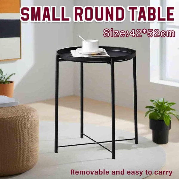 Small Coffee Table Simple Tray Mini Round Compact Side Living Room Coffee Tables