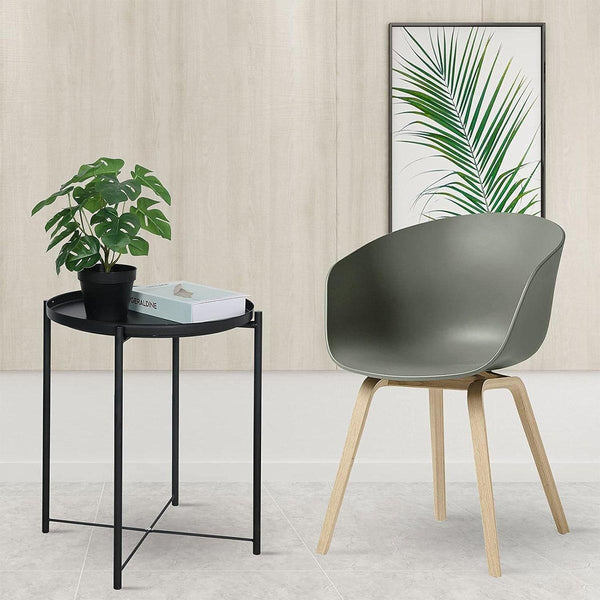 Small Coffee Table Simple Tray Mini Round Compact Side Living Room Coffee Tables