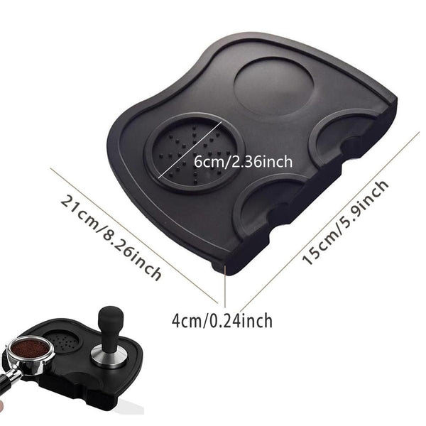 Double Slot Silicone Coffee Tamper Mat | Non Slip Corner Tamping Pad 21A15a4cm Coffee Tea & Espresso Parts