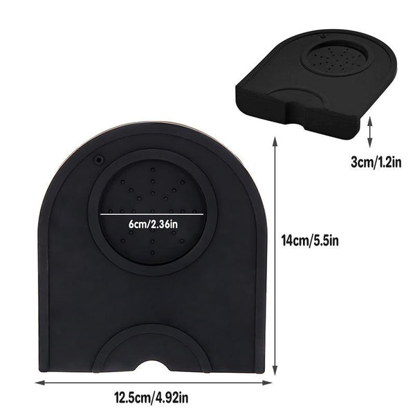 Silicone Coffee Tamper Mat Non Slip Corner Tamping Pad For Espresso Station 14X12.5Cm Coffee Tea & Espresso Parts
