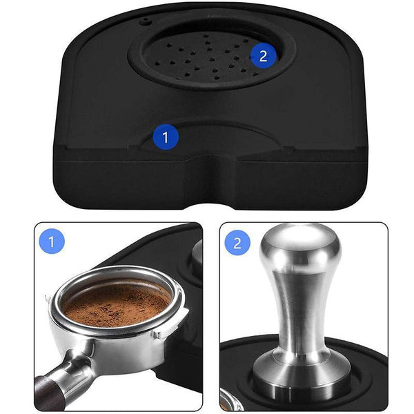 Silicone Coffee Tamper Mat Non Slip Corner Tamping Pad For Espresso Station 14X12.5Cm Coffee Tea & Espresso Parts