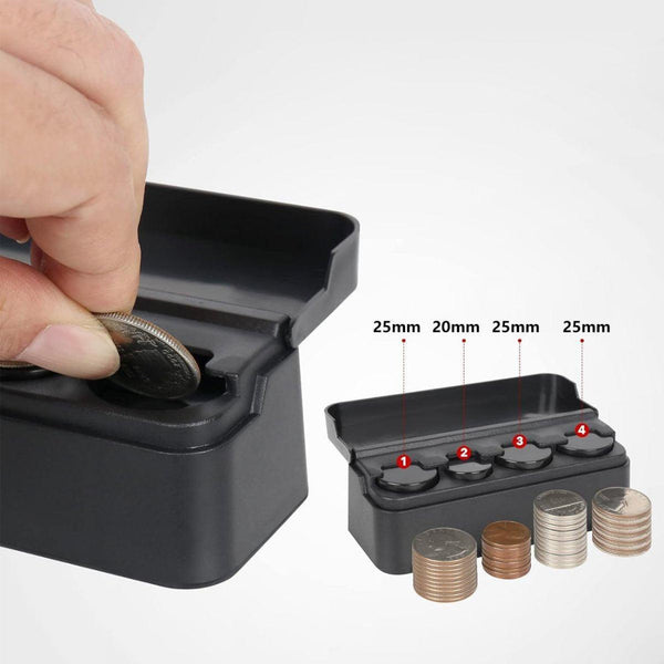 2X Car Coin Holder Portable Mini Change Storage Box Container Organizer Interior Coin Holders