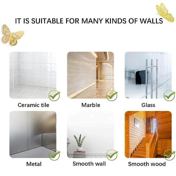 12X 3D Butterfly Wall Decals Stickers Removable Kids Nursery Decoration 7601 Wall Stickers