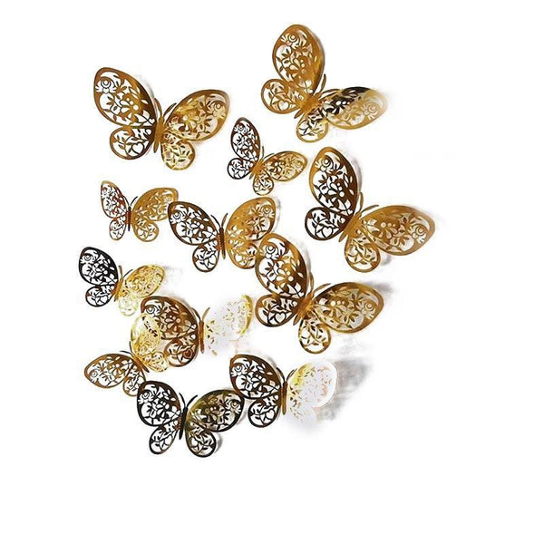 12X 3D Butterfly Wall Decals Stickers Removable Kids Nursery Decoration 7601 Wall Stickers