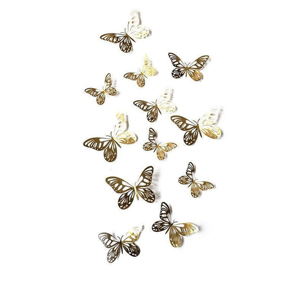 12X 3D Butterfly Wall Decals Stickers Removable Kids Nursery Decoration 7601 Wall Stickers