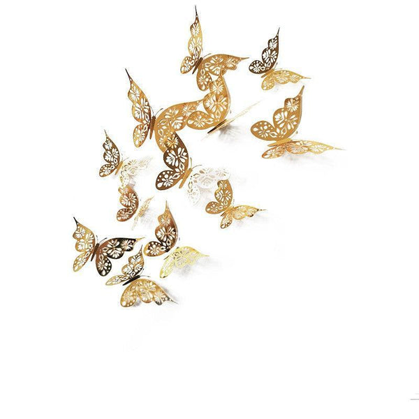 12X 3D Butterfly Wall Decals Stickers Removable Kids Nursery Decoration 7601 Wall Stickers