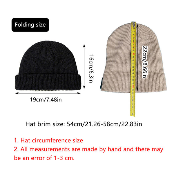 Men Women Mini Fisherman Beanie Winter Spring Hat Soft Knitted Docker Skull Cap Hats & Headwear