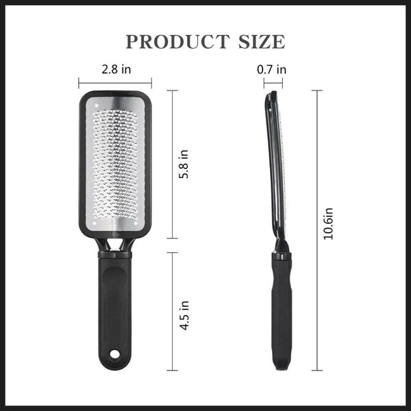 Stainless Steel Foot File Scraper Grater Pedicure Rasp Callus Remover Tool Black Electric Files & Tools