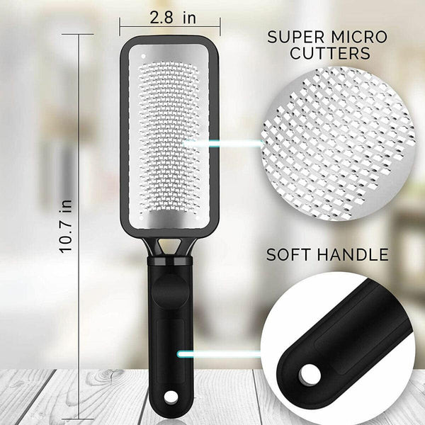 Stainless Steel Foot File Scraper Grater Pedicure Rasp Callus Remover Tool Black Electric Files & Tools