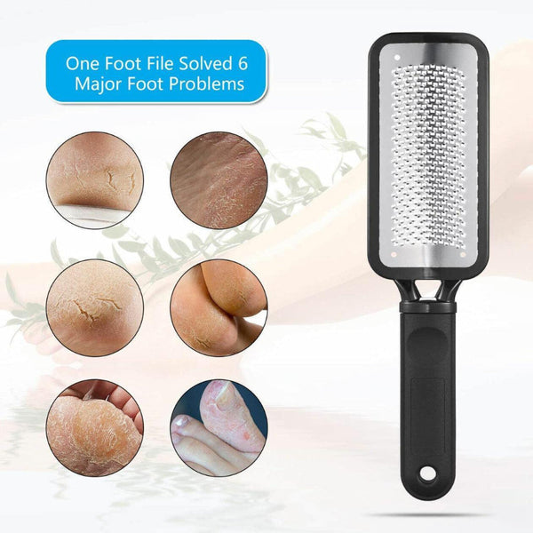 Stainless Steel Foot File Scraper Grater Pedicure Rasp Callus Remover Tool Black Electric Files & Tools