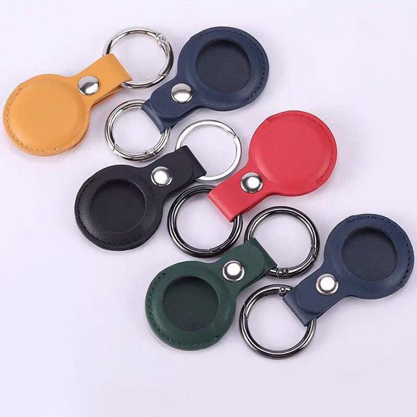 For Apple Airtag Leather Case Cover Tag Keychain Holder Sleeve Shell Tracker Gps