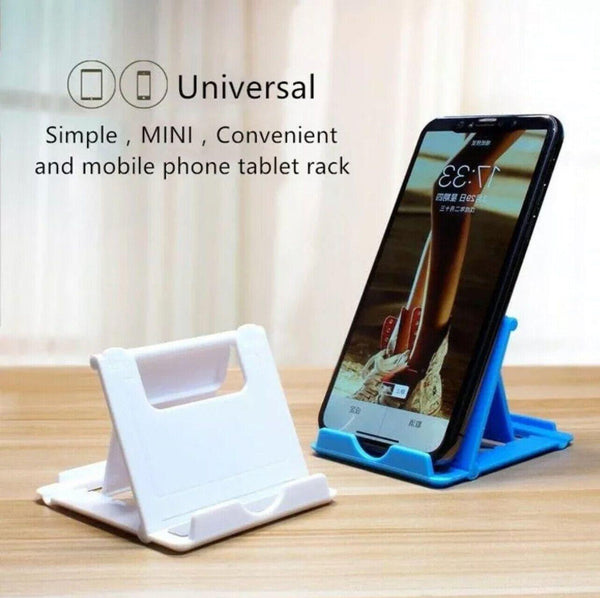 Universal Foldable Tablet And Phone Stand Adjustable Portable Desk Holder Blue Mounts Stands & Holders