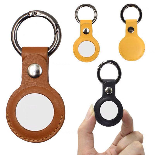 For Apple Airtag Leather Case Cover Tag Keychain Holder Sleeve Shell Tracker Red Gps