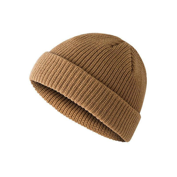 Men Women Mini Fisherman Beanie Winter Spring Hat Soft Knitted Docker Skull Cap Hats & Headwear