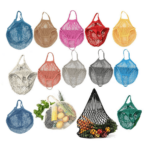 Reusable Mesh Net Shopping Bag String Tote Grocery Fruit Vegetable Storage Dark Blue Reusable Shopping Bags
