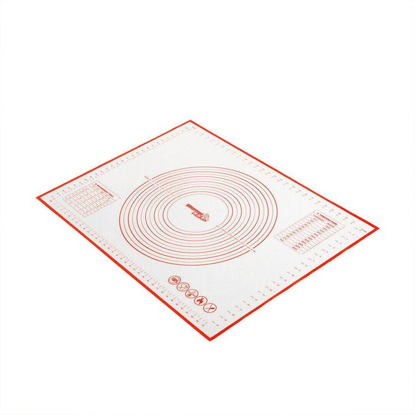 Non Stick Silicone Baking Mat Rolling Cake Dough Scale Pastry Clay Fondant Sheet Red 40*30Cm Baking Trays