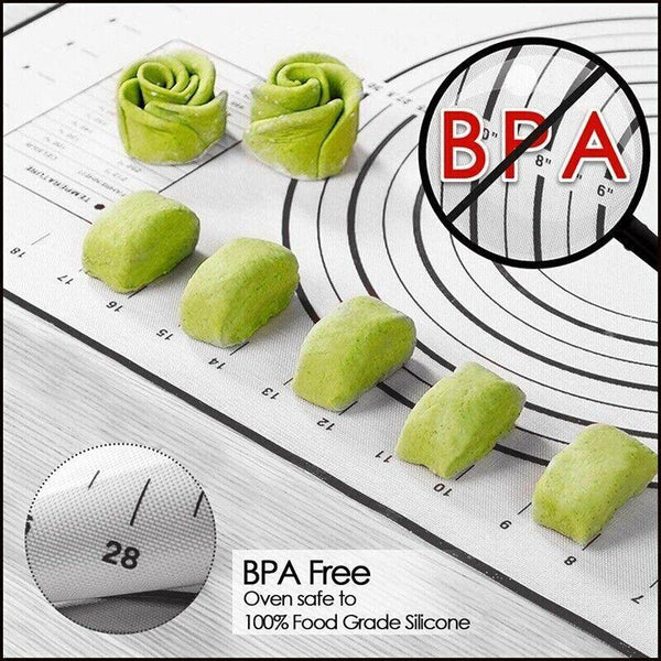 Non Stick Silicone Baking Mat Rolling Cake Dough Scale Pastry Clay Fondant Sheet Red 40*30Cm Baking Trays