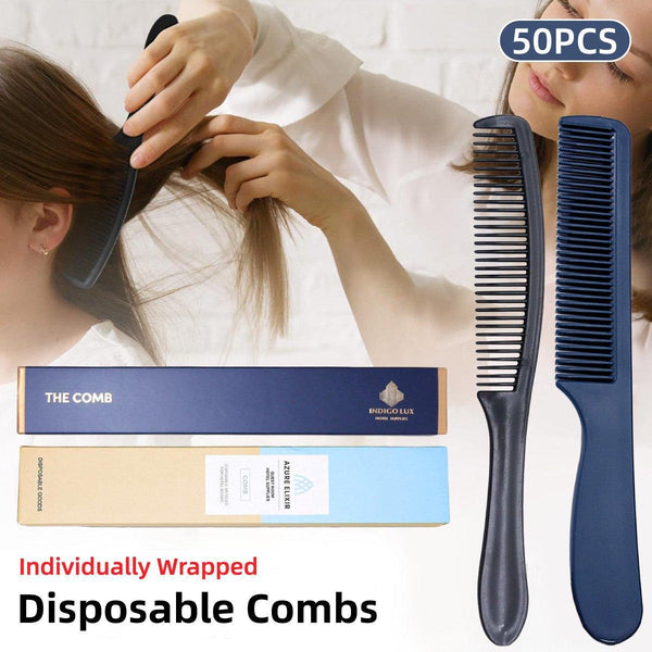 50Pcs Individually Wrapped Combs For Hotel Guesthouse And Restaurant Bathroom Black Brushes & Combs