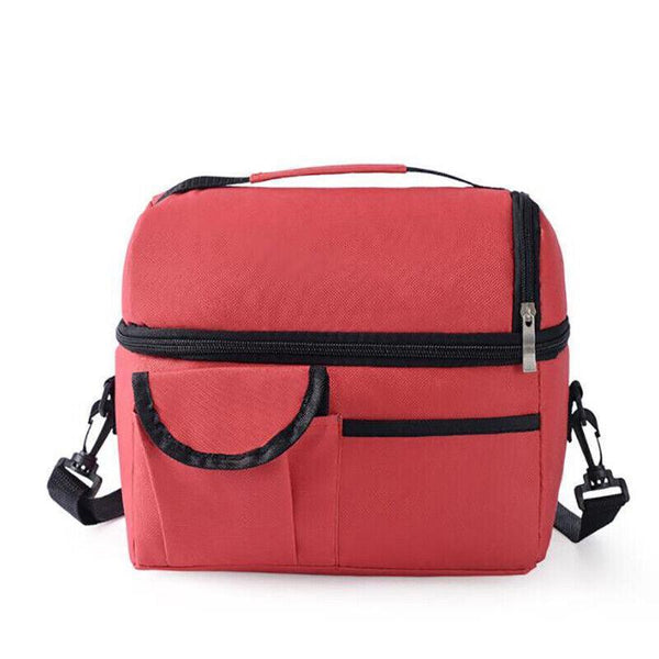 Insulated Lunch Bag Box Tote Cooler For Women Men Hot Cold Food Thermal Wine Red Lunchboxes
