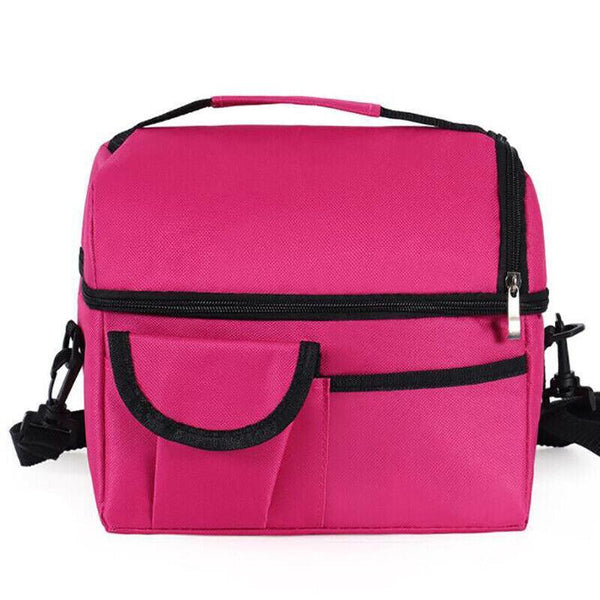 Insulated Lunch Bag Box Tote Cooler For Women Men Hot Cold Food Thermal Wine Red Lunchboxes