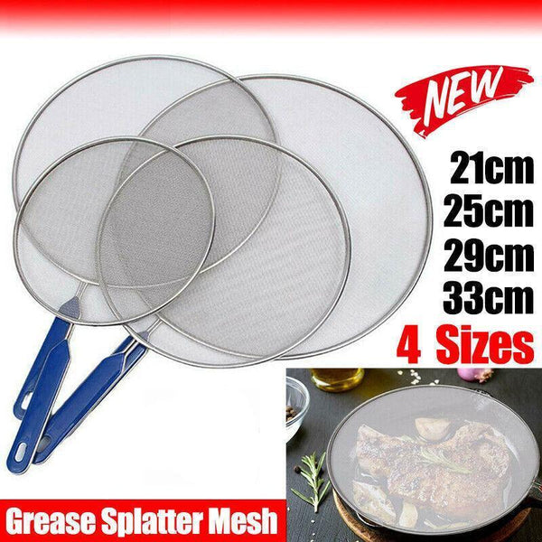 4Size Anti Splatter Guard Oil Net Splash Cover Pan Screen Kitchen Cooking Frying 21Cm Kitchen Splashbacks