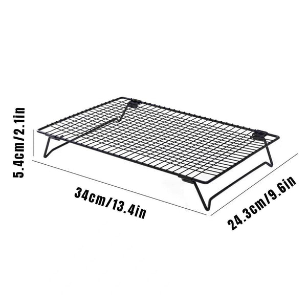Collapsible Black Mesh Cake Cooling Rack Foldable Baking Tray For Kitchen Use Baking Trays