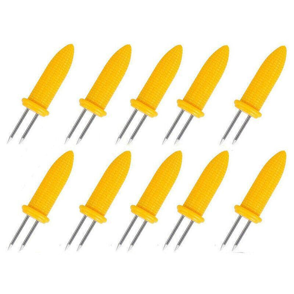 Bbq Corn Holders Set Of 10 Reusable Stainless Steel Skewers For Kitchen And Grill Barbecue Accessories