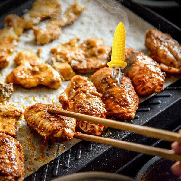 Bbq Corn Holders Set Of 10 Reusable Stainless Steel Skewers For Kitchen And Grill Barbecue Accessories