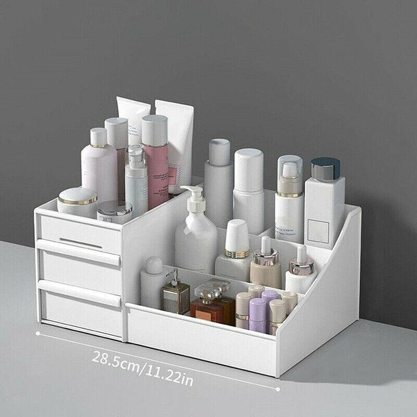Cosmetic Makeup Organizer With Drawers Bathroom Skincare Storage Box Holder Case Pink Makeup Bags & Cases