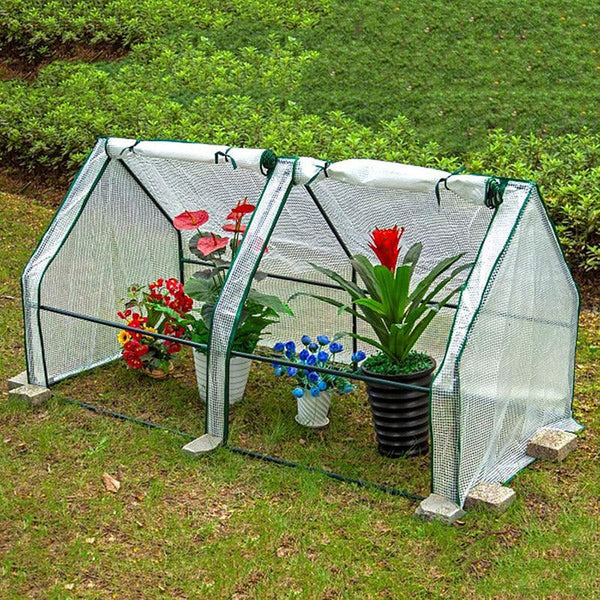 Greenhouse Cover Transparent Grid Garden Conservatory Plant Protection Tent Greenhouses