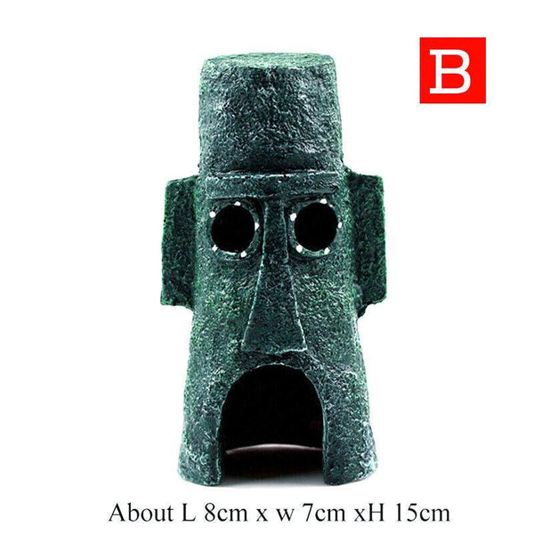 For Alien Spongebob Pineapple House Hole Fish Tank Decoration Aquarium Ornament Crab Pot Decorations